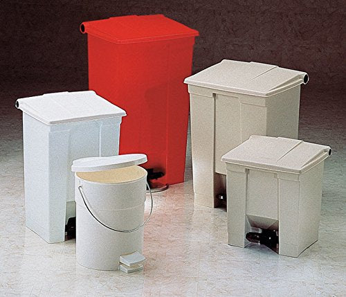 8-Gallon Beige Step-On Lid Trash Can C9783