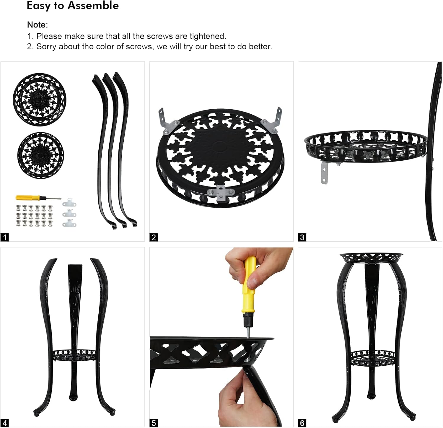 2-Pack Black Metal Plant Stand X23405