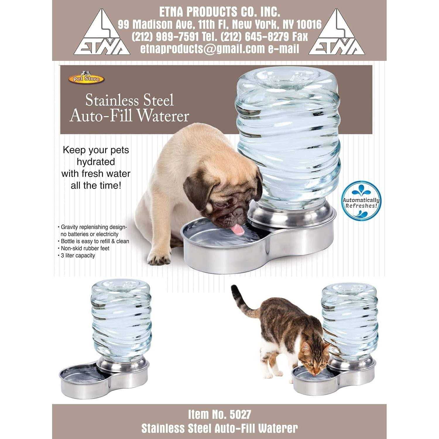 Stainless Steel Pet Water Fountain Bowl P233