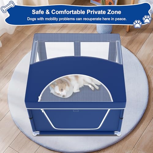 Blue Puppy Playpen with Top Cover G5289