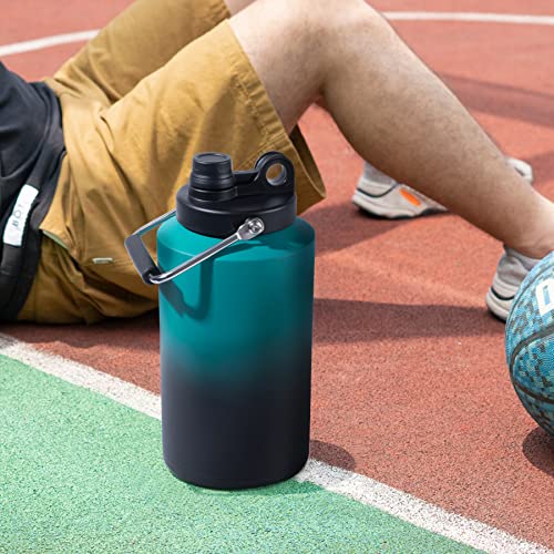 Insulated Gallon Jug, 128oz Stainless Steel Double Vacuum Water Bottle M8129