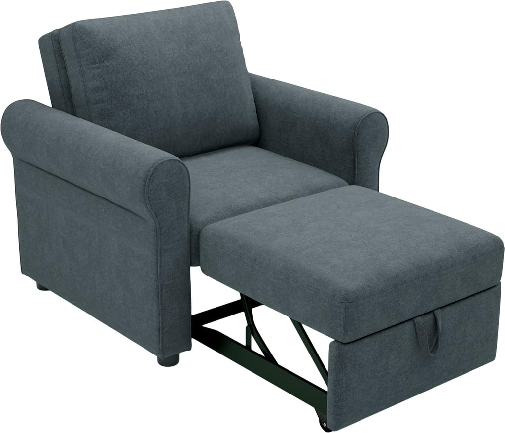 Dark Blue 3-In-1 Single Sofa Bed R758339