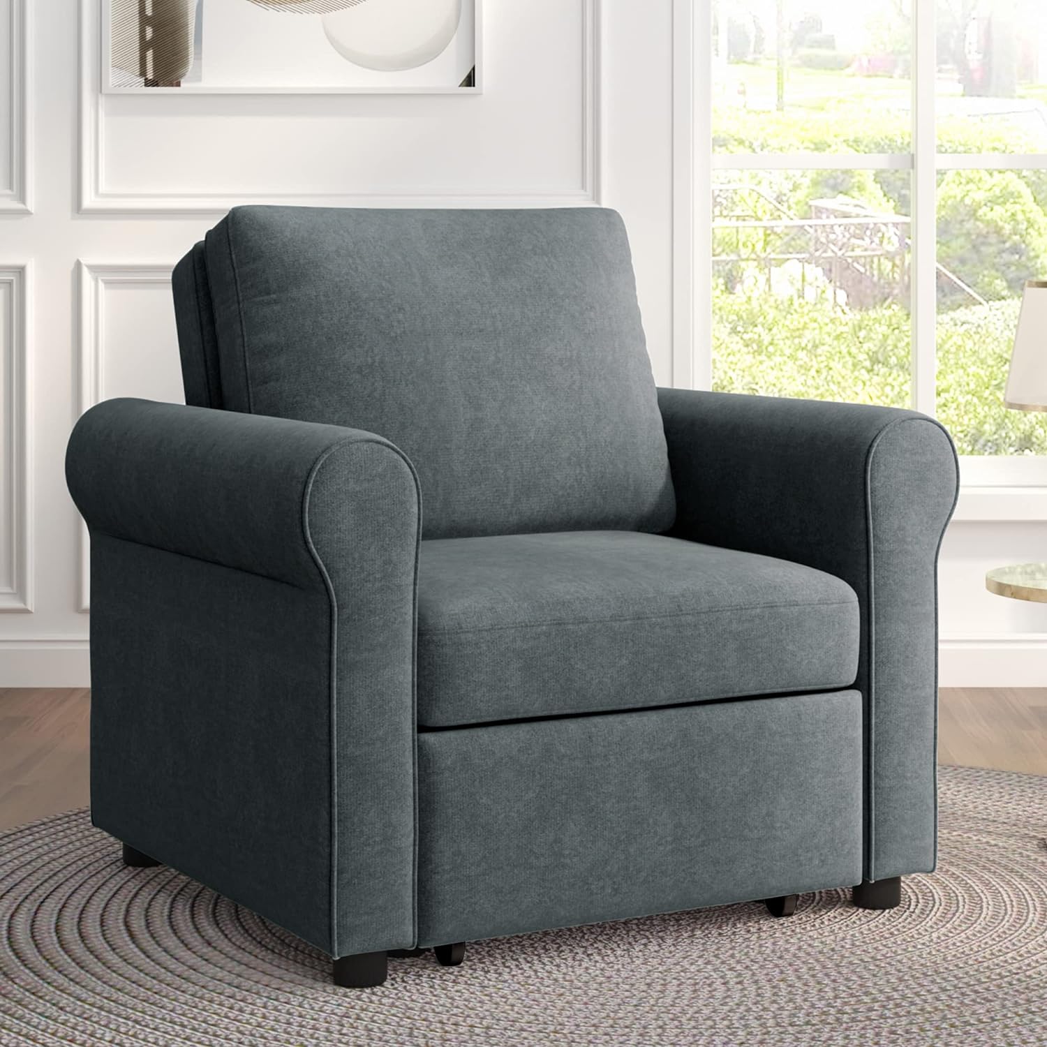 Dark Blue 3-In-1 Single Sofa Bed R758339