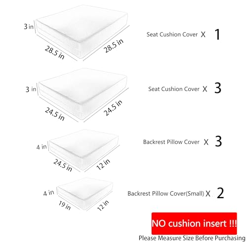 9p Waterproof Teal Blue Patio Cushion Covers P846916