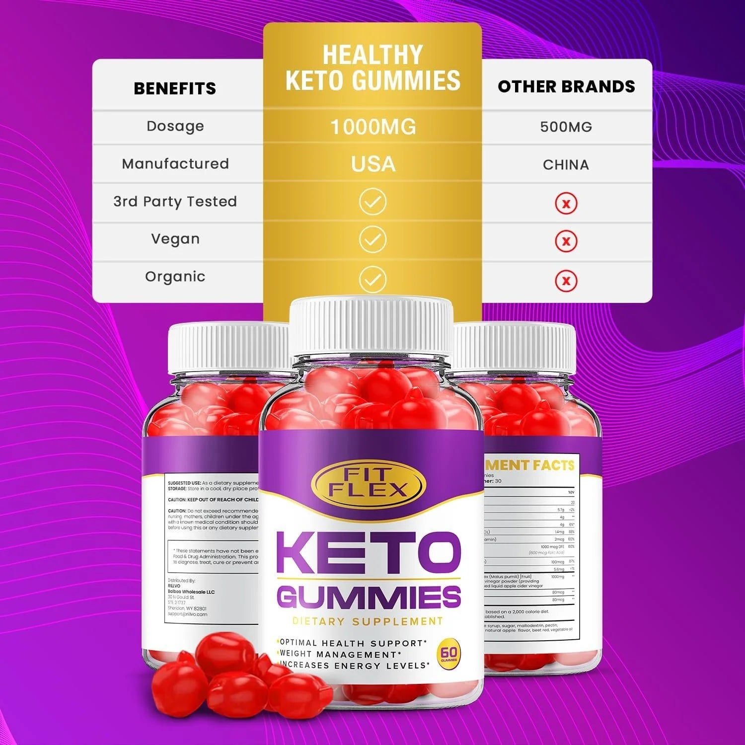 5 Pack Keto ACV Gummies Apple Cider Vinegar Dietary Supplement B12 Beet Root Juice 300 Gummies R3112