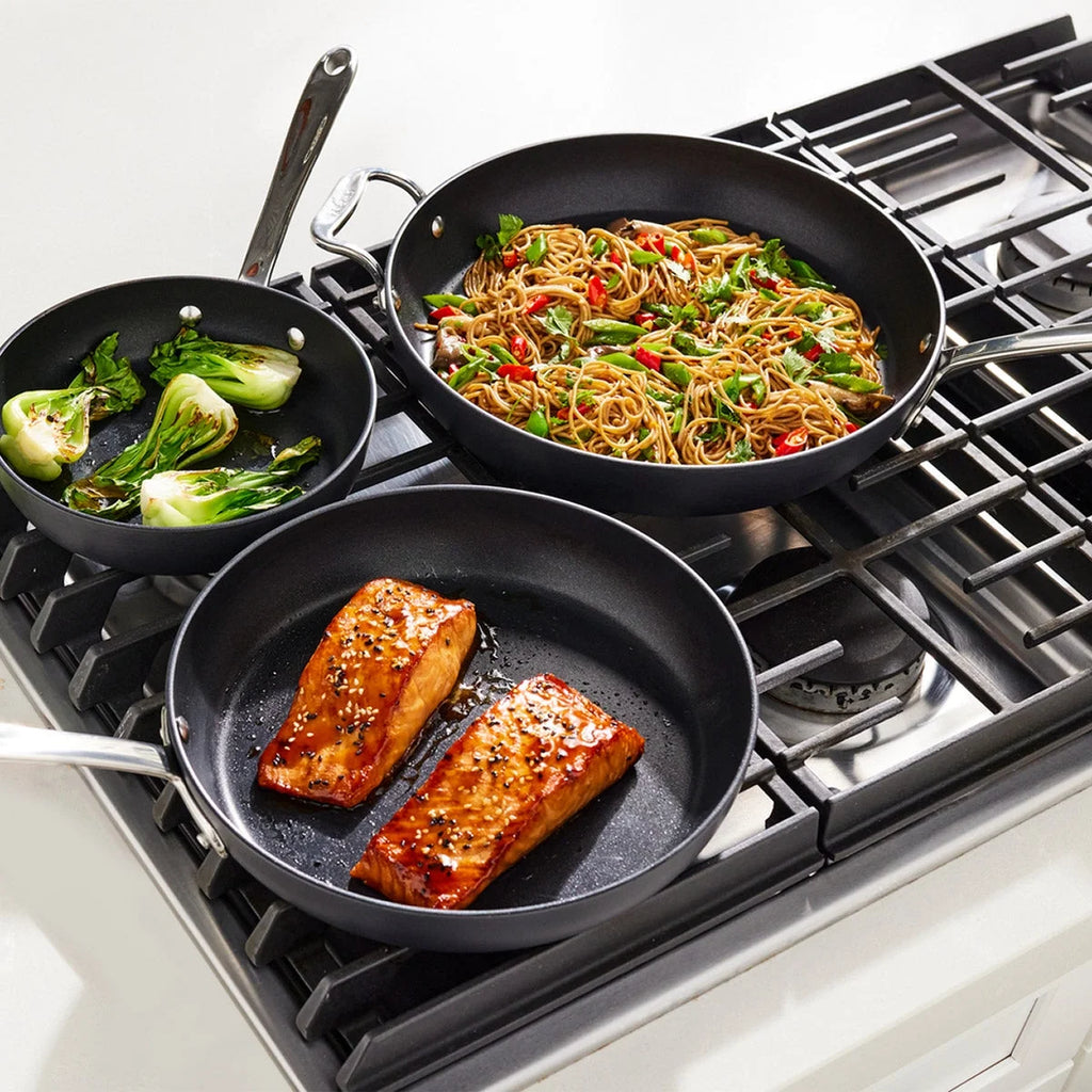 3 Piece Hard-Anodized Fry Pan Set N8412