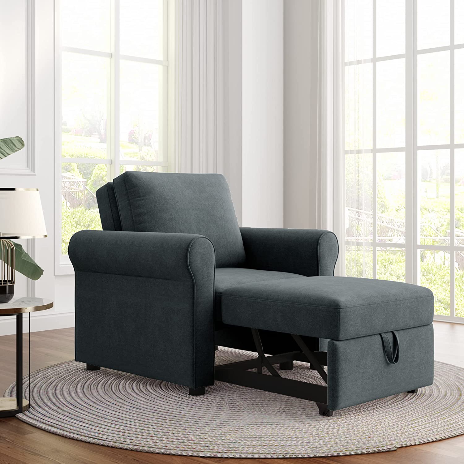 Dark Blue 3-In-1 Single Sofa Bed R758339