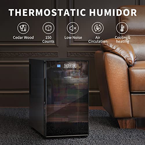 23L Cooler Humidor with Spanish Cedar Wood Shelves and Digital Hygrometer D1683