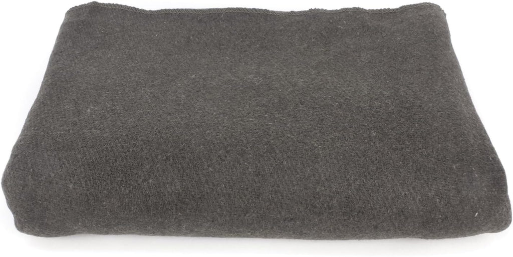 Grey Warm Wool Fire Retardant Blanket, 62" x 80" R12742