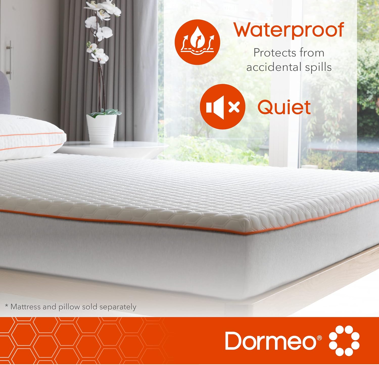 Queen Size Mattress Topper and Waterproof Mattress Protector Bundle A305