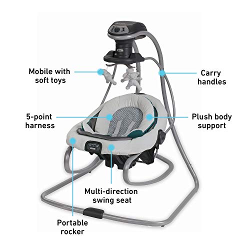 Removable Swing Seat Swing and Rocker with 6 Swinging Speeds E982