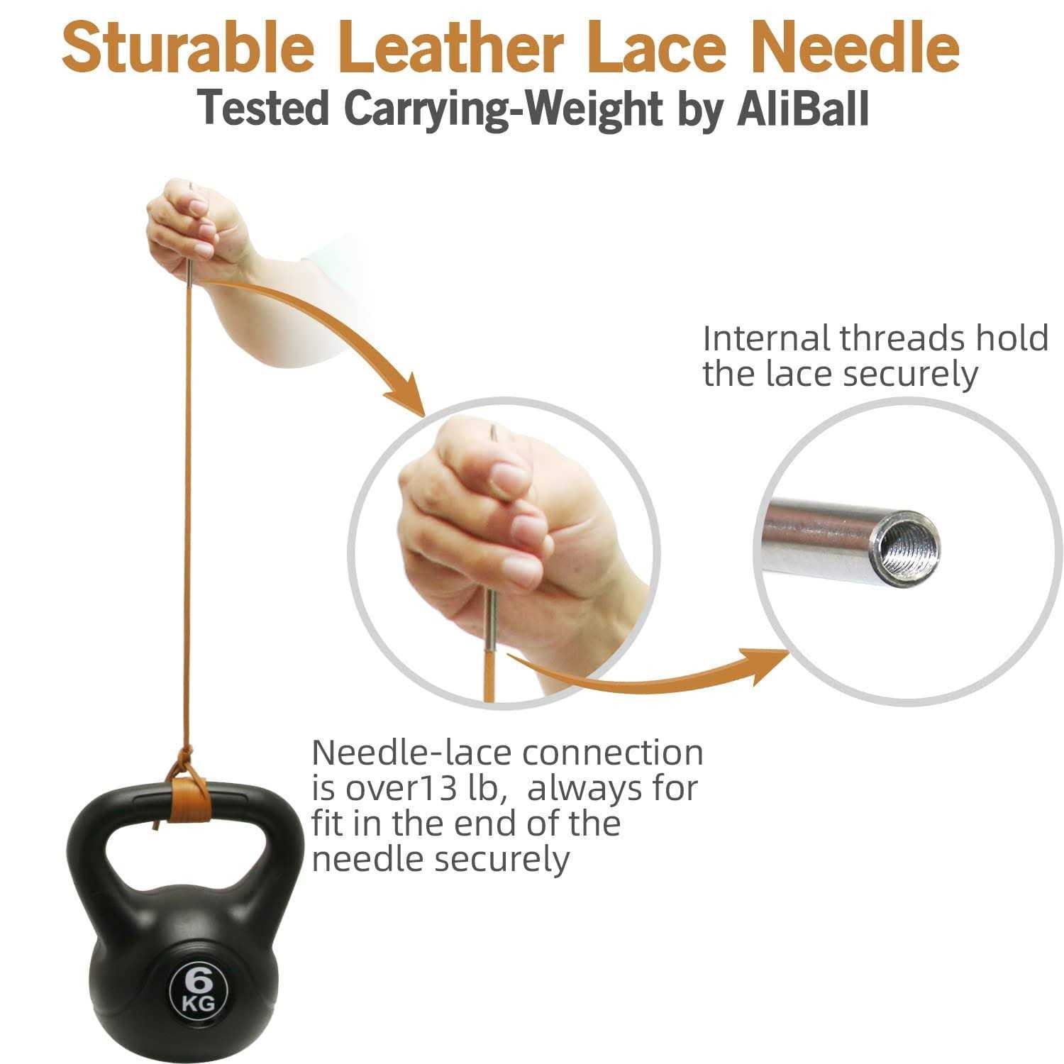 2 Glove Leather Lacing Needle with 2 Glove Locks D88405