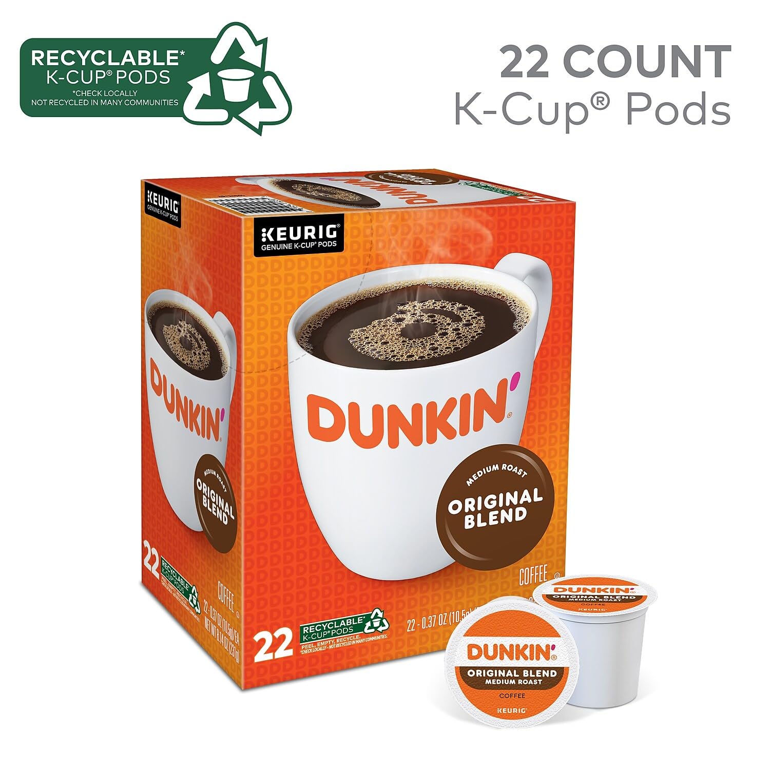 22 Keurig K-Cup Pods Medium Roast Coffee O312