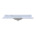 White Engineered Stone Composite Vanity Top with Single Sink Q34635