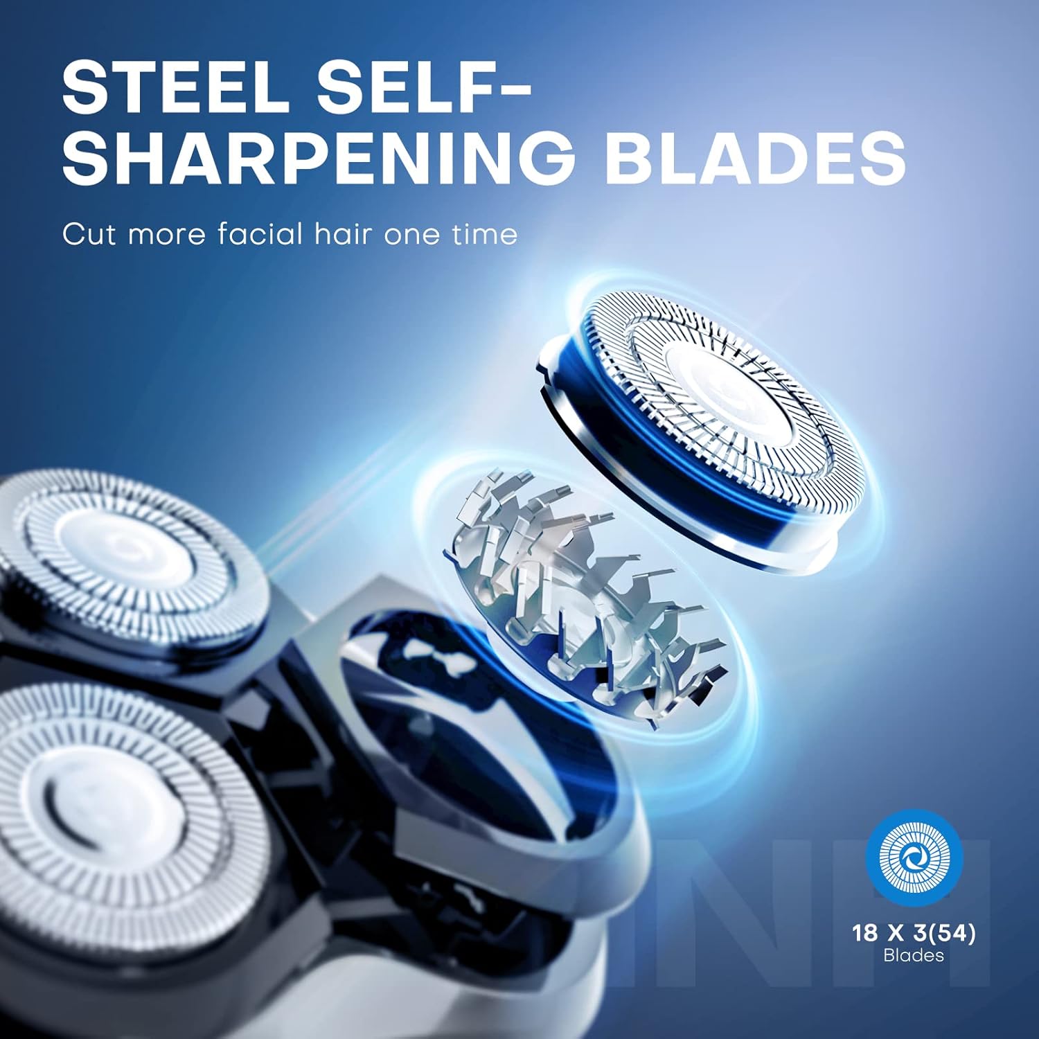 100% Washable Rotary Electric Shaver with Pop-up Trimmer H93530