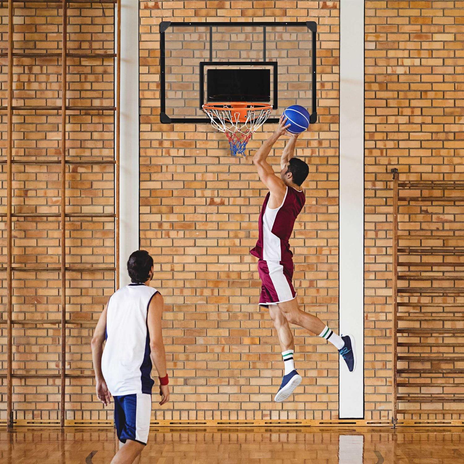 Wall Mounted Basketball Hoop with Shatter Proof Backboard Y969817