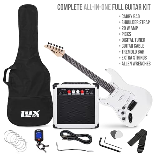 Black 39" Electric Guitar with 20w Amp and Case Bag C7533