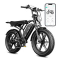 1500W Peak Brushless Motor 28 MPH 60 Miles Fat Tire E Bike with 48V 15Ah Removable Battery 20" Electric Dirt Bike Hydraulic Suspension 7-Speed W321
