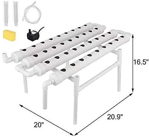 Hydroponic 36 Holes Plant Site Grow Kit Garden System Vegetable -4 Pipes 1 Layer B570681