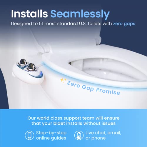 Self-Cleaning Dual Nozzle Non-Electric Bidet Attachment (Blue) J4332