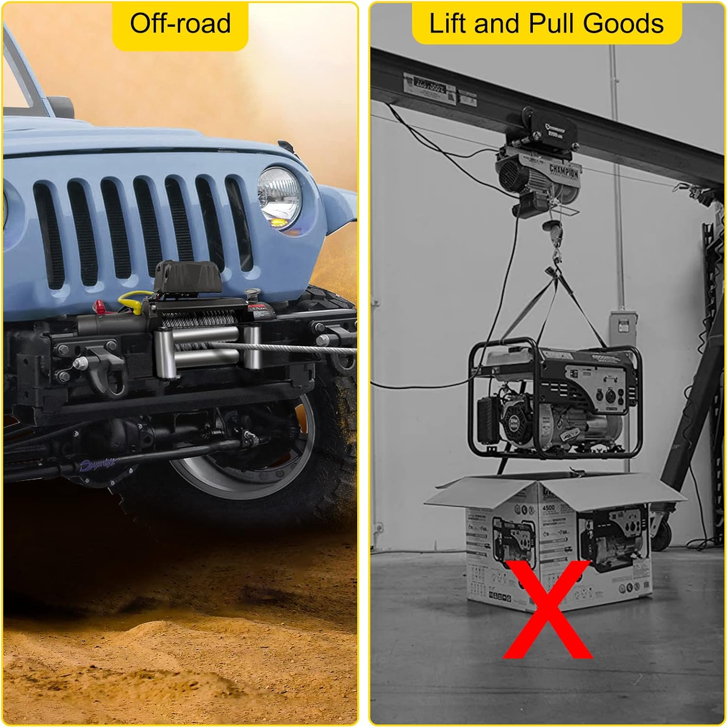 15500lb Electric Winch with 93.5ft Steel Cable 12V Wireless Remote Control I715