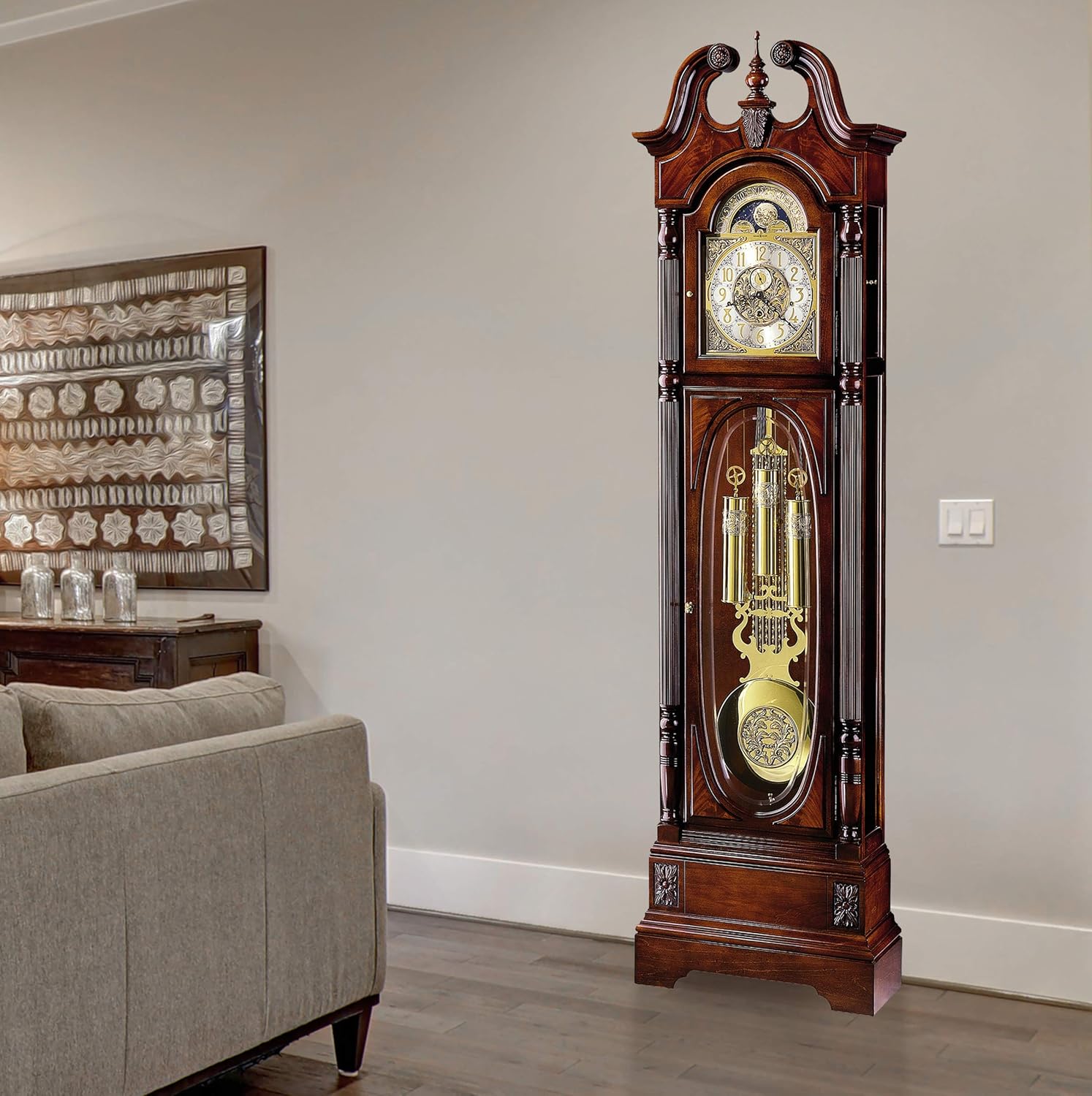 Windsor Cherry Grandfather Floor Clock S904