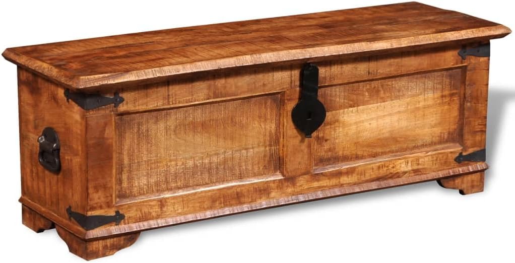 Solid Wood Storage Chest 43.3" x 13.8" x 15.7" F467274