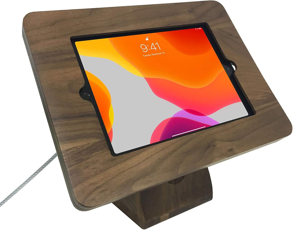 White Dual Kiosk Stand with Locking Case, Cable, Stylus and Tether X4353