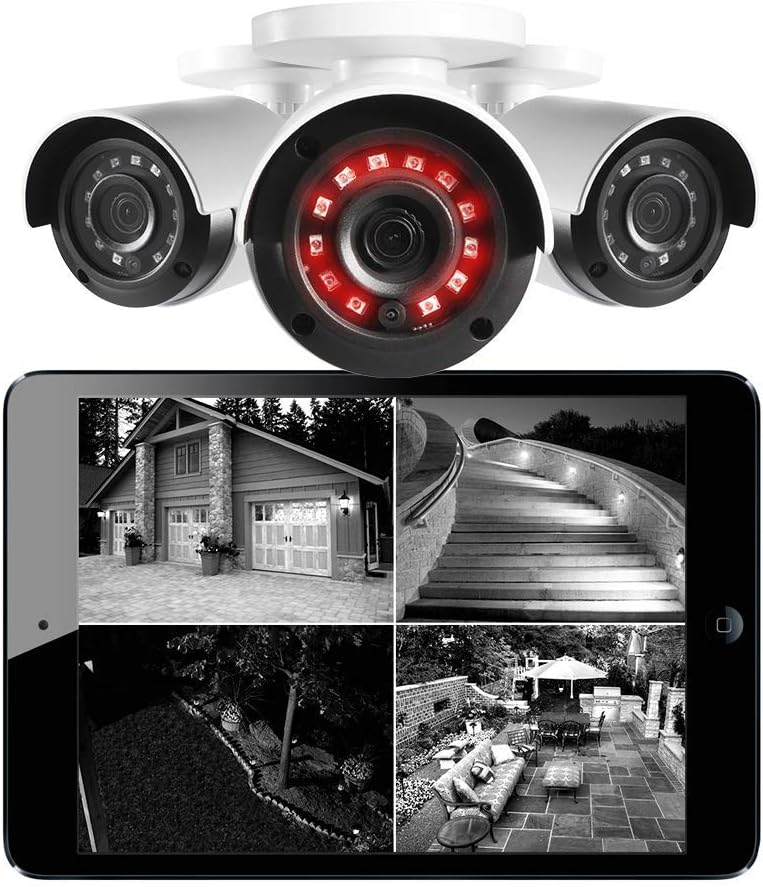 1080p HD 4 Camera 1TB 8 Channel DVR Security Camera System C46016