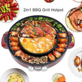 2 in 1 Electric Smokeless BBQ Grill and Hot Pot, 3.6L 2200W D28259