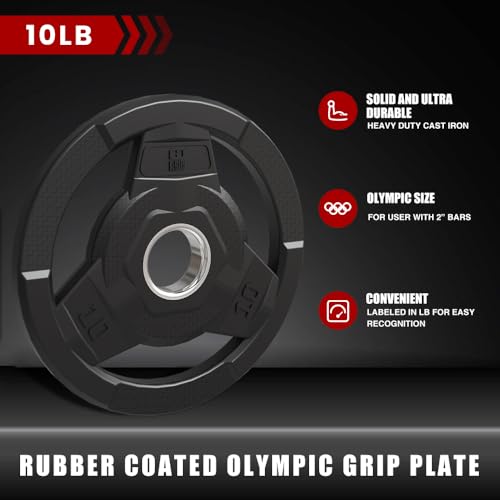 2.5 LB Rubber Coated Olympic Grip Plate J636740