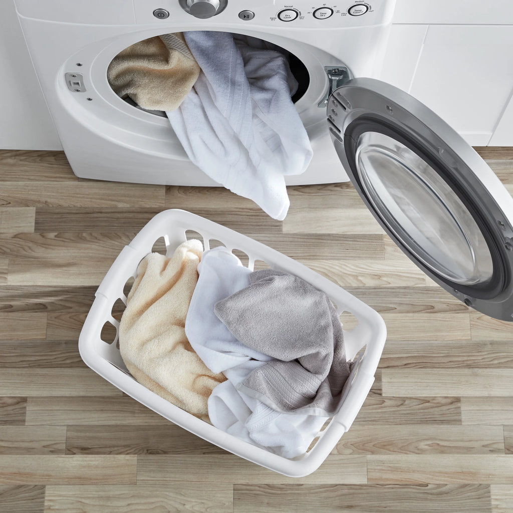 White 6 Pack Rectangular Plastic Laundry Basket K235