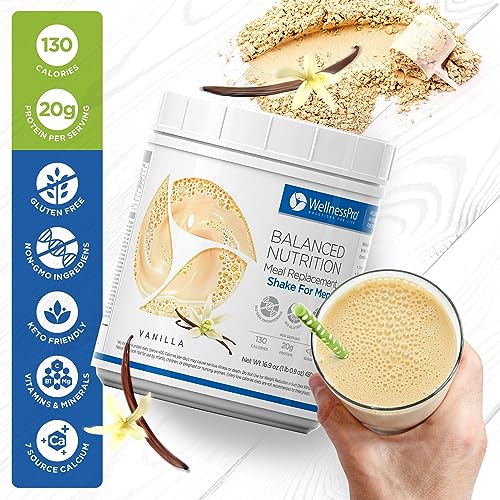 Mens Vanilla Meal Replacement Shake, 15 Servings, Gluten Free R3248