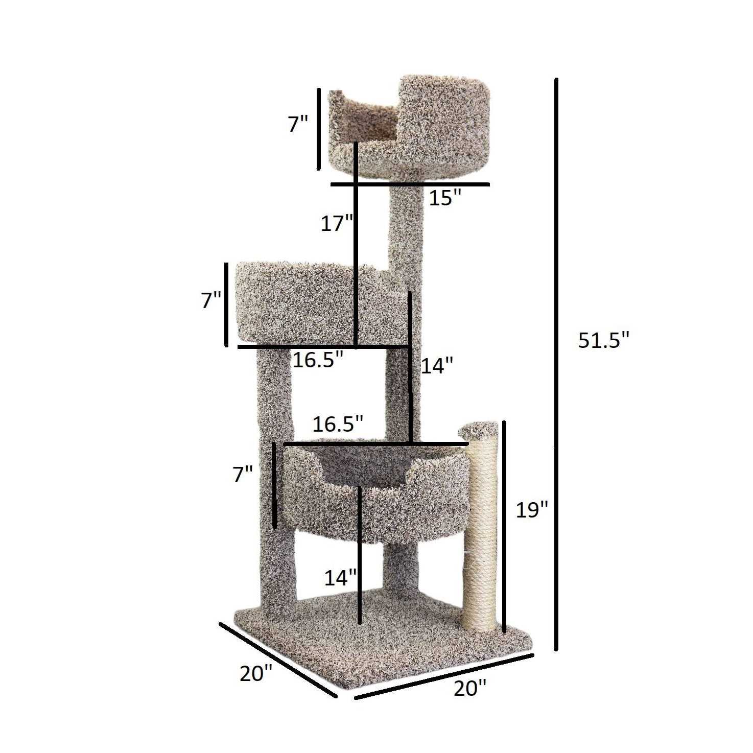 Real Wood and Carpeted Cat Tree B397047