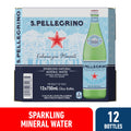 Sparkling Natural Mineral Water, 303.6 fl oz, 12 Pack Glass Bottles Q888744