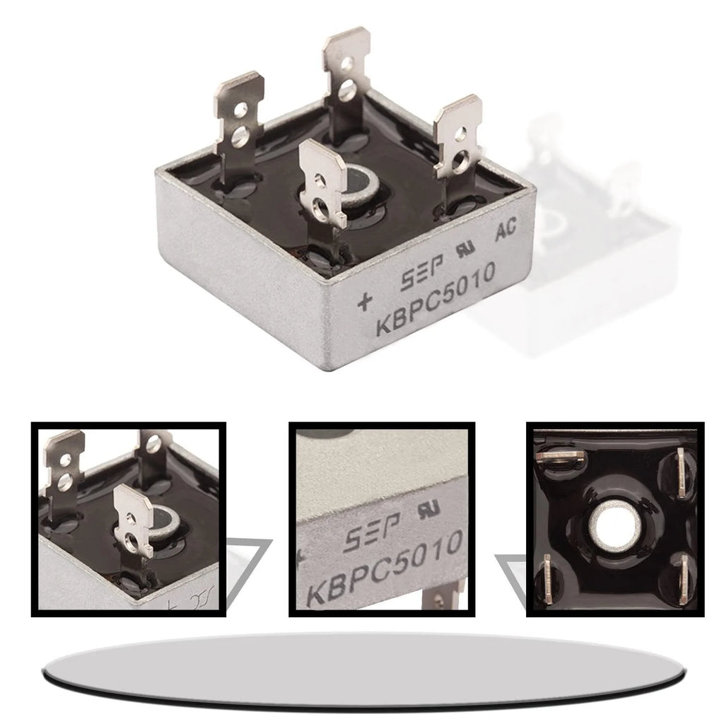 5/10Pcs 1000V 50A Metal Case Single Phase Diode Bridge Rectifier A46002