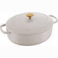 Cast Iron 5-qt Oval Dutch Oven Crema White H38836