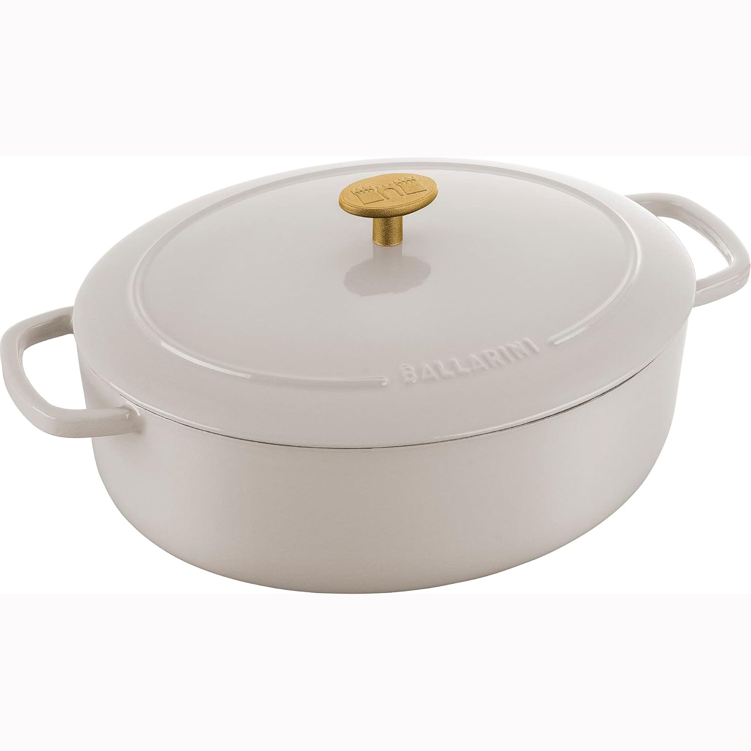 Cast Iron 5-qt Oval Dutch Oven Crema White H38836