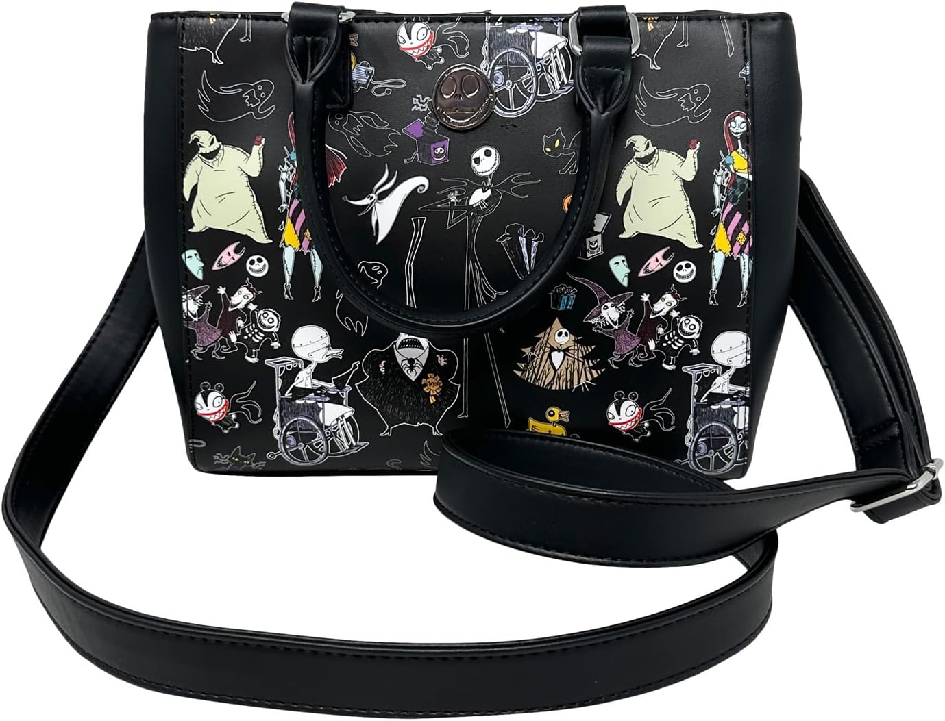 Disney The Nightmare Before Christmas Allover Print Crossbody Satchel Handbag B334