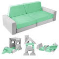 15pcs Modular Kids Play Couch Convertible Foam Sofa Gray E2151