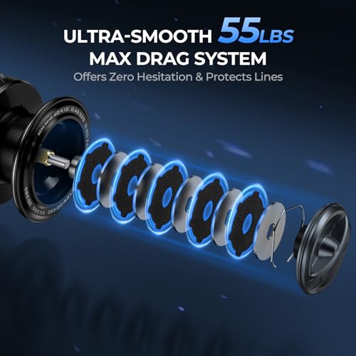Saltwater Spinning Reel with 55LBs Max Drag B53305