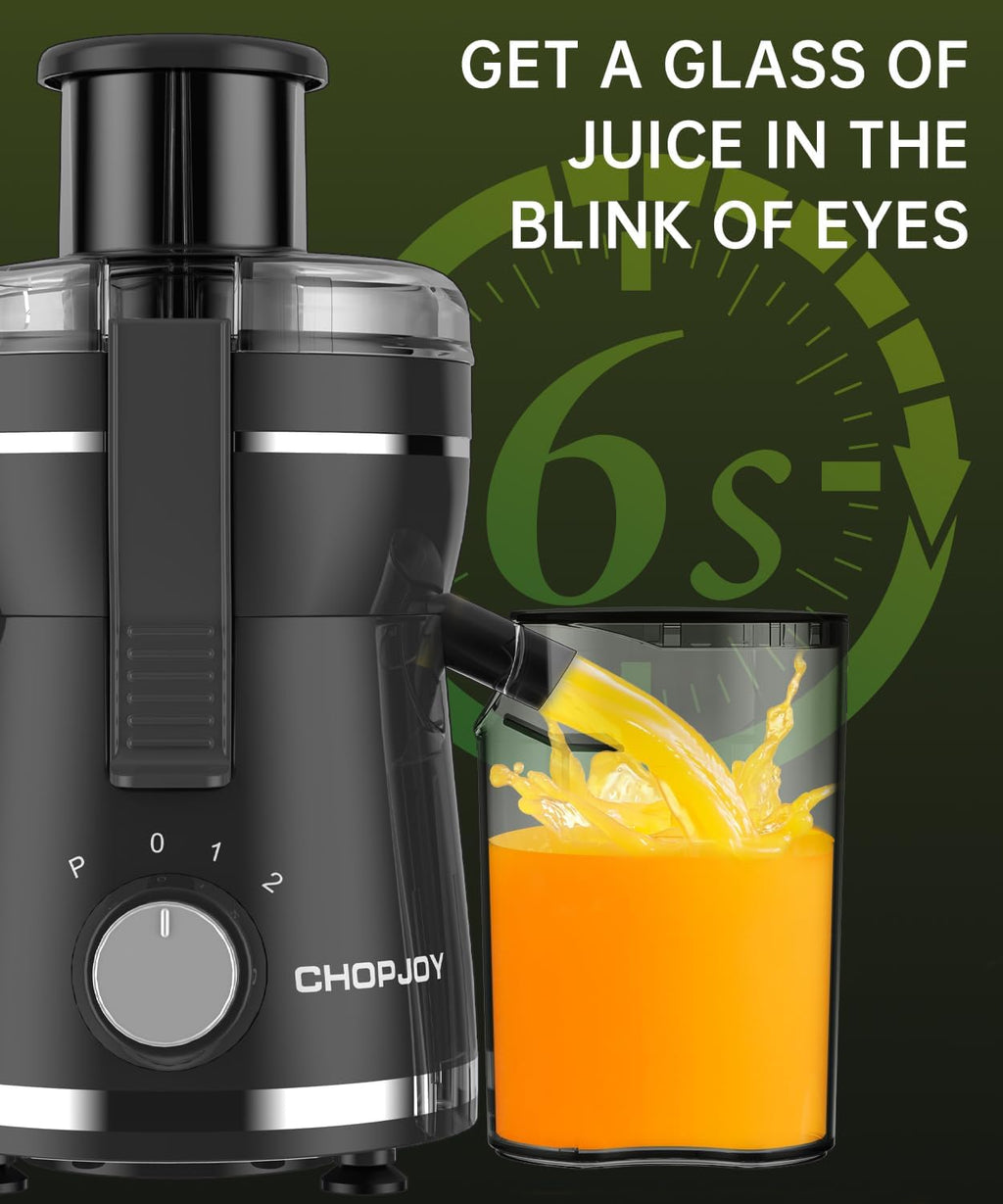 500W Stainless Steel Juicer with 3 Inch Wide Chute E538