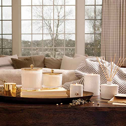 Gilded Frosted Wood Grain Jar Candle (9 oz) L251