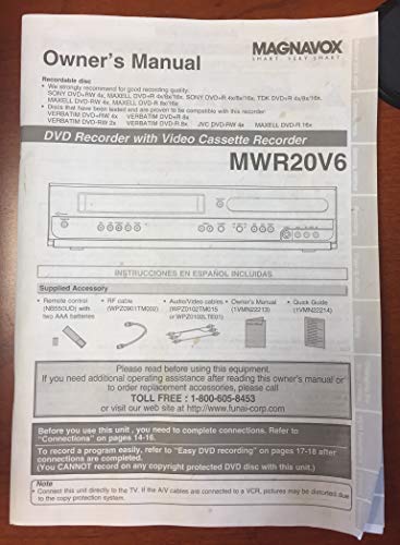 DVD Recorder VCR Combo H655364