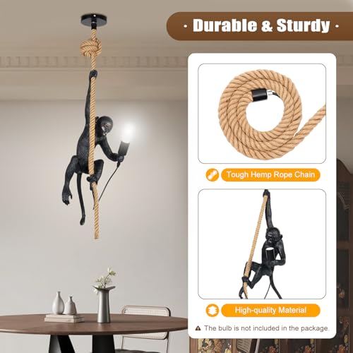 Gold Resin Hemp Rope Pendant Light L459949