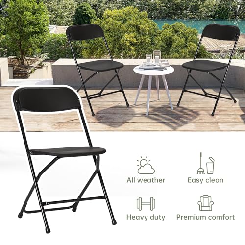 10 PCS White Plastic Folding Chairs V59731