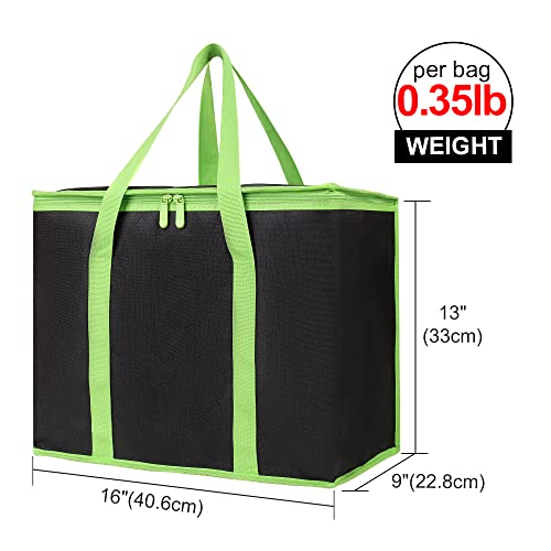 Insulated Food Delivery Bag, Black-Red, 1Pk H623