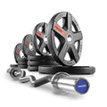 Olympic Weight Set with Barbell and EZ Curl Bar E25463