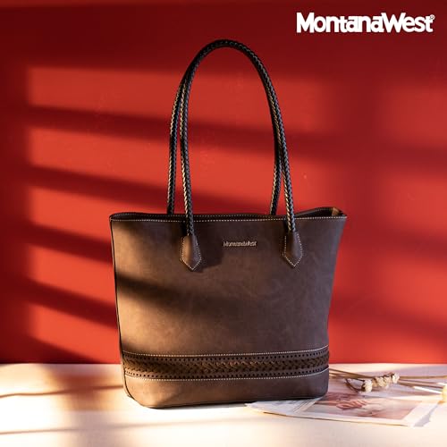 Large Woven Tote Bag with Zipper A2117