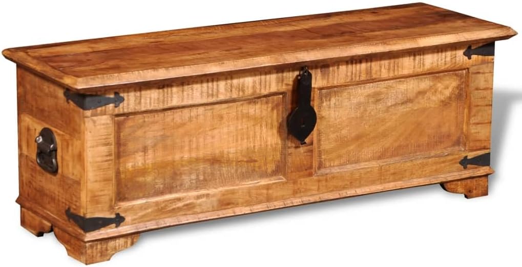Solid Wood Storage Chest 43.3" x 13.8" x 15.7" F467274